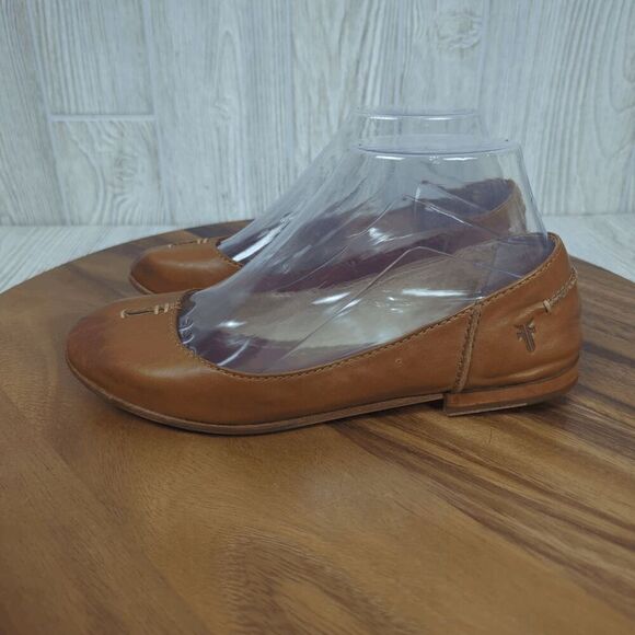 Frye Brown Leather Ballet Flats Womens Size 7.5 - Picture 7 of 12